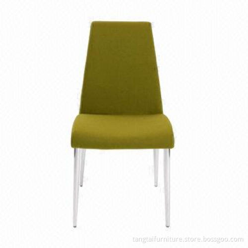 Elegant Dining Chair, Made of Cashmere and Chrome Frame, ODM/OEM Orders Welcomed
